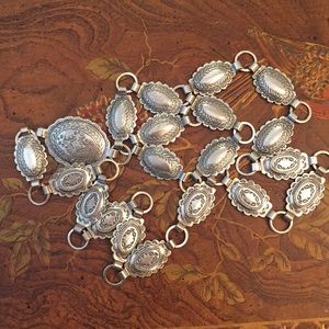 Sanford silver plated belt/ necklace